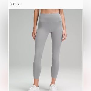 Lululemon rhino grey align leggings 25”, Size 2